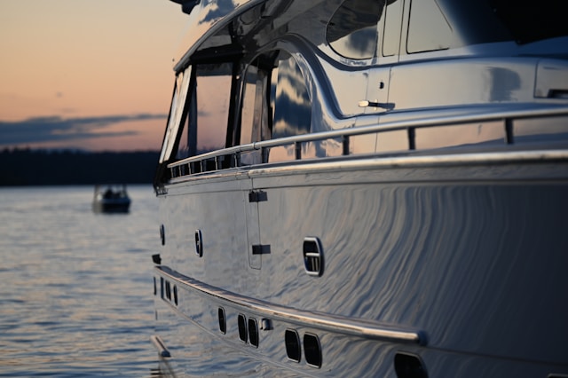Yacht sunset